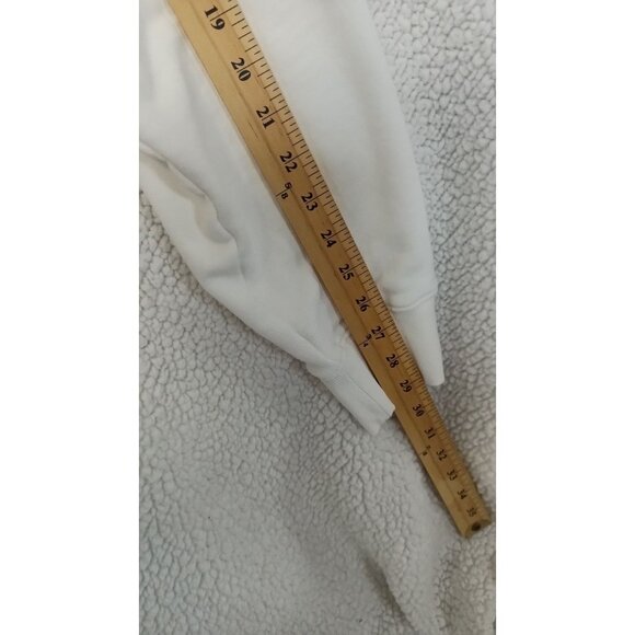 COS Women's White Word Art Poem Pullover Crewneck Sweatshirt Size M/L Love Pride - Picture 7 of 10